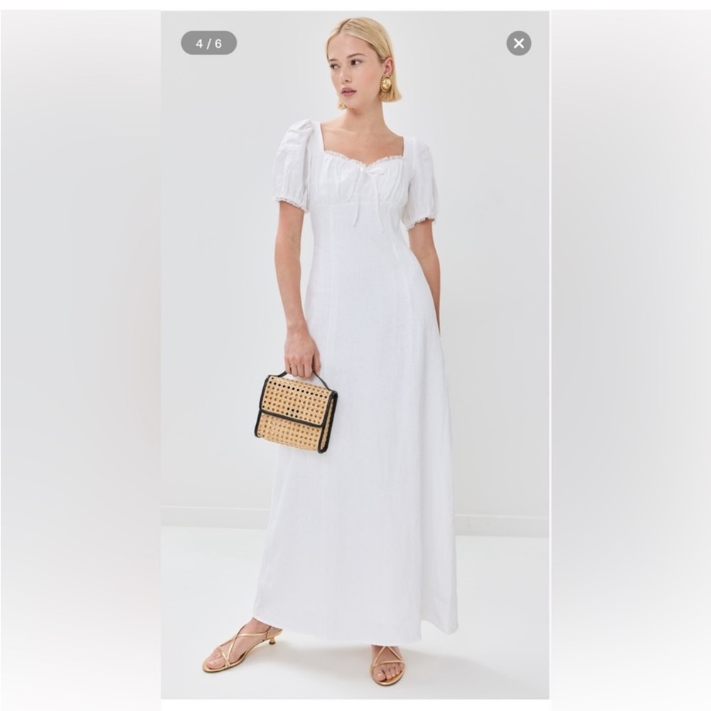 Reformation Cherise white dress